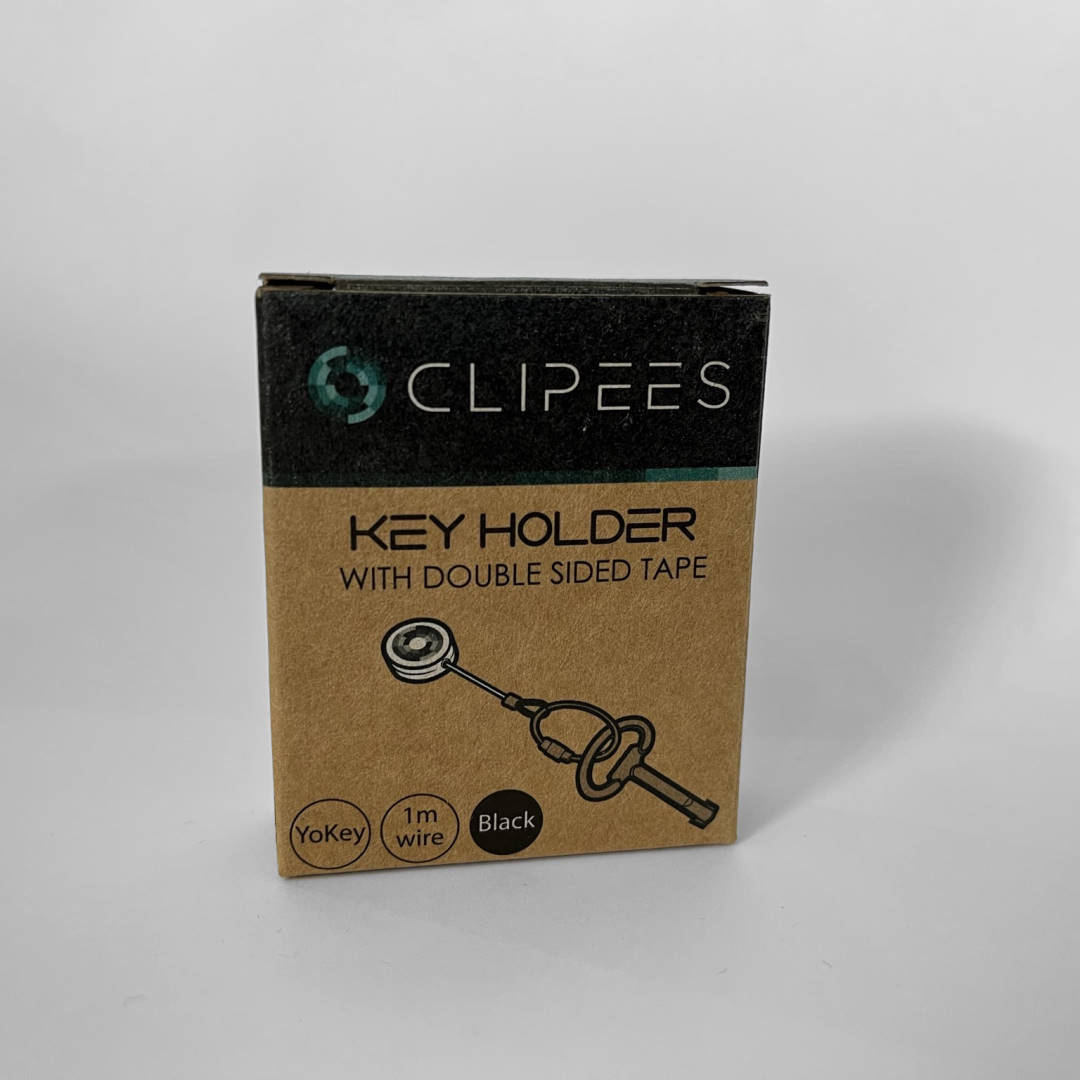Clipees YoKey Enclosure Key Holder With Wire - Black Box Front