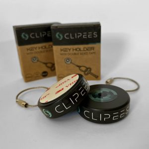 Clipees YoKey Enclosure Key Holder With Wire - Two Black Units