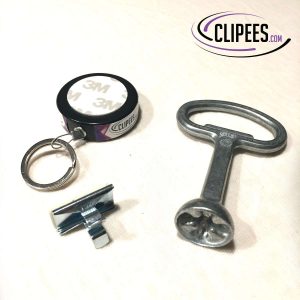 Rittal HD skapnøkkel Clipees kit svart